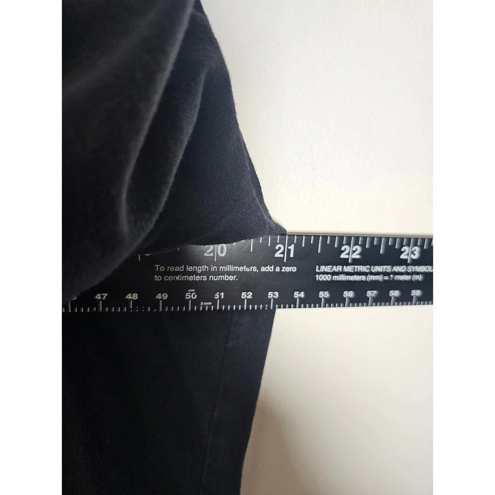 Streetwear True Religion Column Foil Tee Mens Large Black Silver Graphic T-Shirt